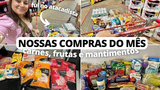 COMPRAS DO MÊS TENTANDO ECONOMIZAR NO ATACADISTA! CARNES, FRUTAS E MANTIMENTOS *COM VALORES*