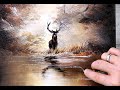 Ethereal Autumn Scene: Majestic Stag | Simple Painting Tutorial for Beginners