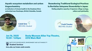 January 16, 2025: IRES Student Seminar with Caleb Sinn and Yoshi Tanaka