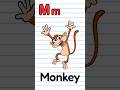 Letter M | M is for Monkey | Learn Phonics | ABC's #shorts