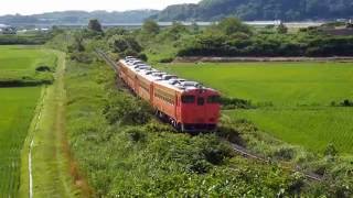 【4k】2016/7/5(Tue)　五能線鯵ケ沢～鳴沢　2825D　首都圏色4連