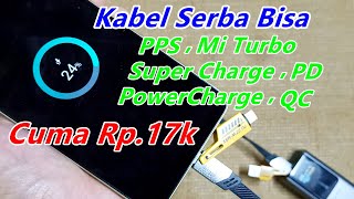 Test Kabel Fast Charger 4 in 1 Termurah Lentiven Support Xiaomi Turbo Charge Dan Super Fast Charging