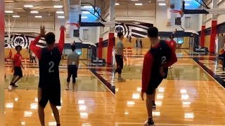 Lonzo Ball casually drilling 9 3’s in a row | Pelicans Training Camp