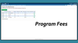 ProgressBook StudentInformation Defining Student Fees