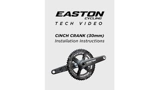 Easton Cinch Crankset (30mm) Installation Instructions