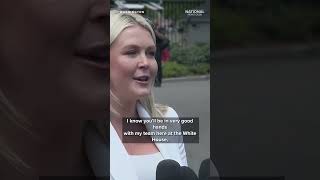 Karoline Leavitt gives last press gaggle before having her baby
