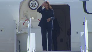 Vice President Kamala Harris arrives in Houston for several events