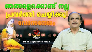 ഞങ്ങളെക്കൊണ്ട് നല്ല പ്രവർത്തി ചെയ്യിക്കൂ!!! വേദസന്ദേശം | Dr N Gopalakrishnan  @Hinduism മലയാളം