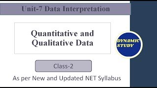 Quantitative and Qualitative Data | Unit-7 Data Interpretation |