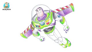 [#PaintEveryDay]Buzz Lightyear - Disney Toy Story Coloring/Painting for Kids- Amazing Kids Art