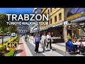 Trabzon, Turkey walking tour 4K 60FPS 2024 | Trabzon city center walk