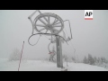 Heavy snowfall in Czech-Polish border area