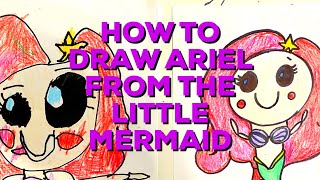 How To Draw Ariel From The Little Mermaid