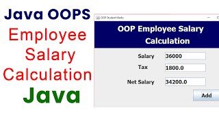 OOP Employee Salary Calculation using Java