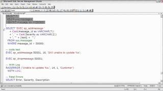 SQL Server Explaining the Raise Error