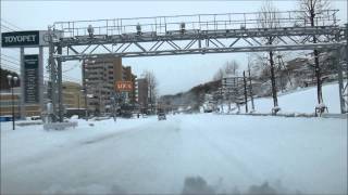 [HD] 仙台 78年ぶりの大雪　朝の通勤　【車載動画】