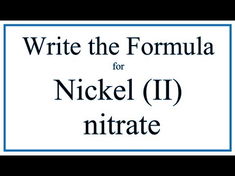 What is the formula of nickel?