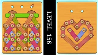 WOOD NUTS \u0026 BOLTS PUZZLE LEVEL 156 SOLVED (ANSWERS)