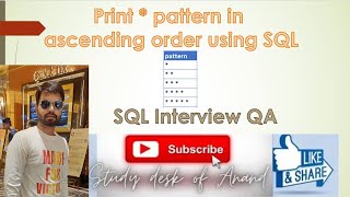 Print star (*) pattern using SQL query