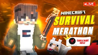 SURVIVAL MODE MINECRAFT MARATHON || Vision Playz IS LIVE || PART - 9