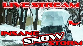 🔴 LIVE - Mountains of SNOW in Buffalo, New York  60" + Insane Lake Effect Snow Storm  - 11/19/2022