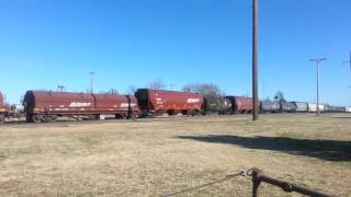 Mixed freight, SB in Norman Ok, 2.24.2016