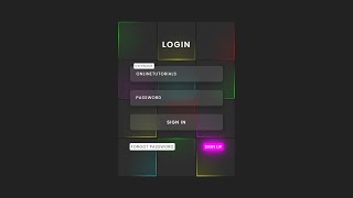 Modern Login Form using Html CSS & Javascript with Flashlight Hover Effect