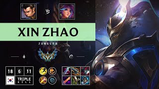 Xin Zhao Jungle vs Lillia: Triple Kill, Dominating - KR Challenger Patch 14.15