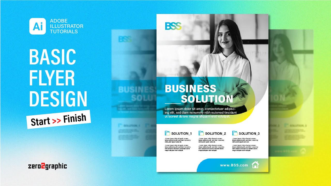 How To Basic Flyer Design In Adobe Illustrator For Beginners Youtube