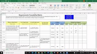 Requirements Traceability Matrix Template