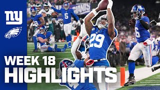 New York Giants TOP Highlights vs. Philadelphia Eagles | 2023 Regular Season Week 18
