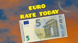 Euro (EUR) Currency Exchange Rate Today | What Is The 1 Euro Rate? | 15.10.24