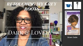 Tutorial -  Retouching my grey roots with Dark \u0026 Lovely – Brown Sable