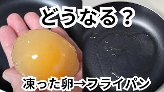 【実験】凍った卵をフライパンで温めるとどうなるのか？