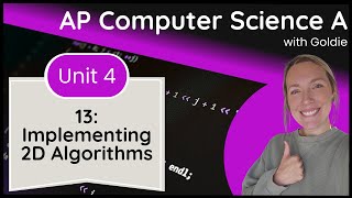 AP CSA Data Collections – Implementing 2D Array Algorithms