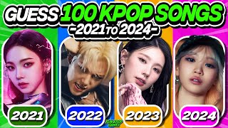 [ULTIMATE KPOP QUIZ] GUESS 100 KPOP SONGS FROM 2021 TO 2024 - FUN KPOP GAMES 2024