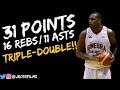 Justin Brownlee Triple-Double vs.TnT 11.4.2018 | 31 PTS, 16 REBS, 11 ASTS!