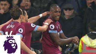 Michail Antonio scores off free kick routine for West Ham v. Liverpool | Premier League | NBC Sports