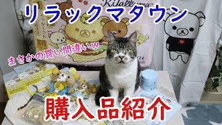 リラックマタウンで購入したイベント限定グッズを紹介☆猫と一緒に購入品紹介・グラニフコラボＴシャツ・あつめてぬいぐるみ