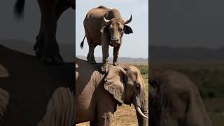 The insides of an elephant and a bull #youtube #wildlifecamera #funny