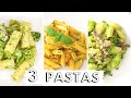 3 PASTA RECIPES with only 3 Main Ingredients | Easy, Quick and Healthy | VEGAN | VEGETARIAN