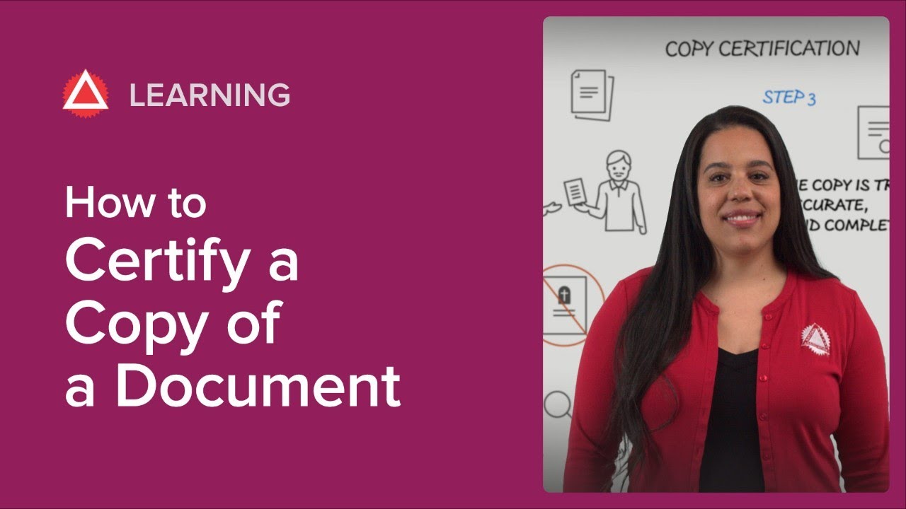 How To Certify A Copy Of A Document - YouTube