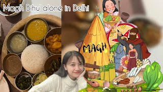 Magh Bihu alone in Delhi/ Visit Assam House with me/ Assamese old songs took me back to my old days