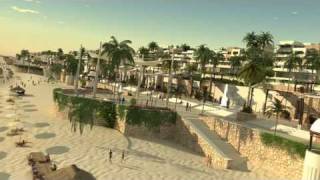 Animation Plages des Nations Corniche 3D Promenade Virtuelle