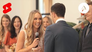 Bride makes a HILARIOUS promise and the guests LOVE IT #shorts