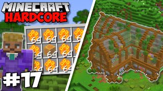 I Made A Giant GREENHOUSE & Bee Farm! - Minecraft 1.18 Hardcore (#17)