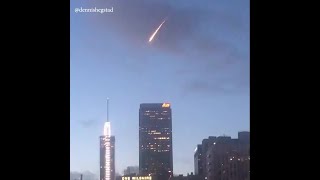 Stunt sends meteor-like streak through sky