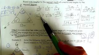 MCR3U1: 5.6 The Sine Law Ambiguous Case (Part 1 of 2)