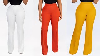 Female trouser cutting and sewing. How to cut and sew trouser for ladies.