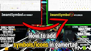 How to add symbols/smiley face/icons to your Gamertag in Warzone/Black ops 6